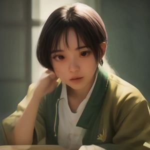 蜜桃网高级编辑陈晓的工作照，她正在与同事讨论一篇资讯策划稿，桌上摆放着便利贴和笔记本，展现活跃的策划思维